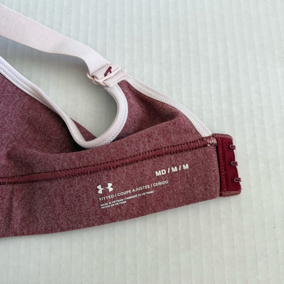 Under Armour | Sports Bra | Burgundy & Pink | Size: M - Picture 7 of 8